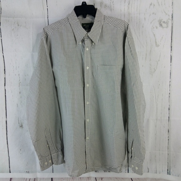 Eddie Bauer Outdoor Outfitter Blue Check Shirt L - Picture 3 of 6